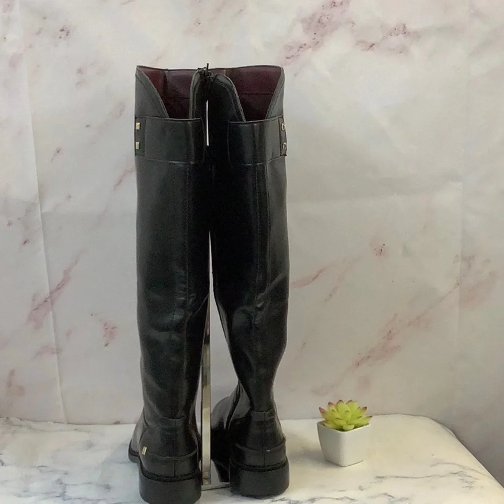 NWT Franco Sarto Henrietta Black Riding Boots Size 5